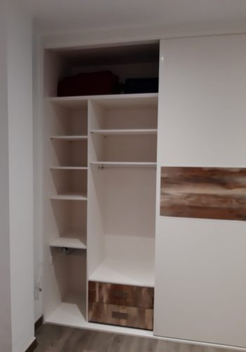 Armario modular de corredera en blanco mate 1