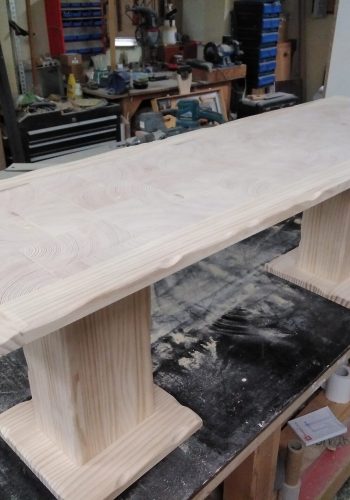 Mesa de diseño en pino y tablero reformado 1 (3)