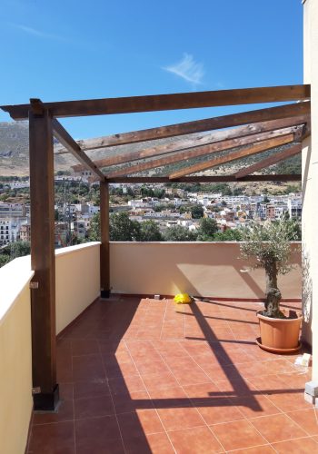 Pergola para terraza atico 1
